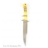 Ray Cover Sub-Hilt Fighter Knife Scrimshawed 1986