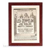 1975 Led Zeppelin, Joe Walsh Tour Poster (Oakland)
