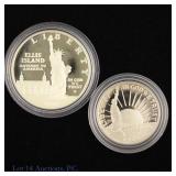 1986-S US Silver Proof Liberty Comm. 2-Coin Set