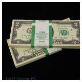 2017-A $2 Fed Reserve Notes CU Consec. S/Ns (200)