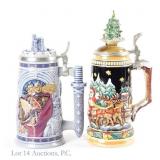 Lidded Beer Steins With Christmas Theme (2)