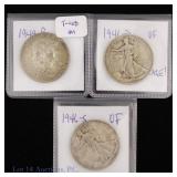 US 90%-Silver Half Dollars (Better Dates), 3