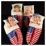 US Presidents & Wives Caricature Slippers (2 Pair)
