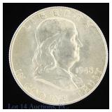 1948-D US Silver Franklin 50c (*BU w/ FBL)