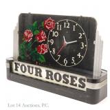 Four Roses Illuminated Clock Display LOCAL