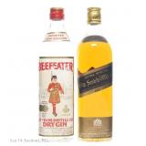 Vintage Johnnie Walker Black Lbl & Beefeater Gin 2