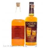 60s/70s Jim Beam Bourbon, 70s/80s Calvert Whiskey