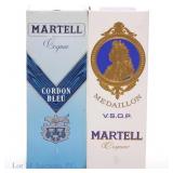 Vintage Martell Cognac Pair (VSOP, Cordon Bleu), 2