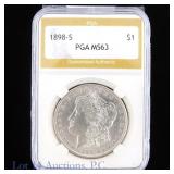 1898-S US Silver Morgan $1 (PGA)