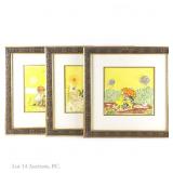 Set of 3 Susan Perl Original Illustrations