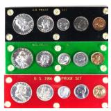 1954, 55, 56 U.S. Proof Sets