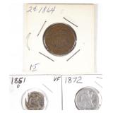 2 Cent, Half Dim, Early Dime Coins