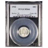 1942 Mercury Dime (PCGS MS66)