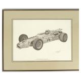 1967 A. J. Foyt Signed Print - Indy 500 Race Car