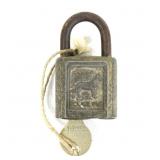Vintage Police Pup Padlock With Key