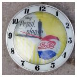 1950s Say Pepsi Please Double Bubble Clock