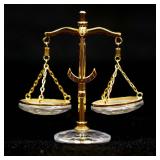 Swarovski Silver Crystal Scales Of Justice