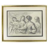 F. Bartolozzi (b. 1728), Four Women and a Child
