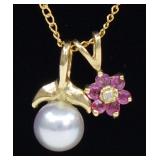 2 Gold Charms on Gold Filled Chain