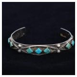 Sterling Silver & Turquoise Cuff Bracelet