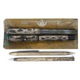 Sterling Tiffany, Waterman Silver Pens (4)
