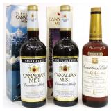 Canadian Mist (2) & 1981 Canadian Club Bottles