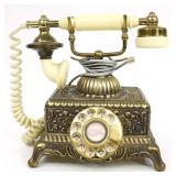 Vintage Onyx Monarch Ivory Rotary Telephone