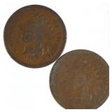 1873 (Open 3) & 1873 (Closed 3) Indian Cents