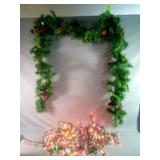 Christmas Lights 5 Sets Power On plus Garland