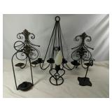 An Assortment of Metal Candle Holders