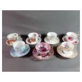 Collection of Vintage Fine Bone China Cups and