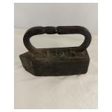 Antique Cast Iron Sad Iron 18 LB With Twisted