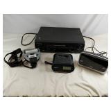 Sears VHS Player plus 2 Alarm clock and a Zebra
