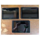3 Blackberry Tablets, Power On, 7.5" x 5", Comes