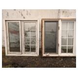 2 Farmhouse Windows with Wooden Frames See