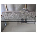 Chrome & Crystal Strand Chandelier Light Fixture