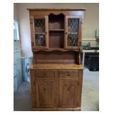 2-Piece Solid Maple Cabinet Hutch Good Condition