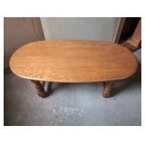 Oval Wooden Coffee Table 4ft x 6ft x 16in