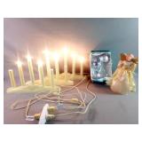 Three Vintage Christmas Candelabras All Power On,