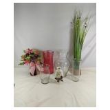 Vase Lot Includes 5 various sizes plus Silk