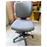 Swivel Grey Adjustable Height Office Chair in