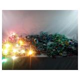 Eight Sets of Christmas Lights All Power On