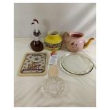Miscellaneous Lot Includes Tea Pot No Lid,Bean