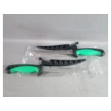Two New Fillet Knives with Sheaths 6" Blades
