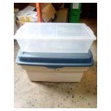 Two Lidded Storage Containers Measure From 28"-