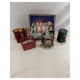 Christmas Lot Includes Carolers Candle Holder,