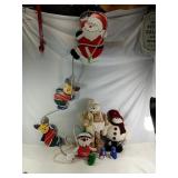 Christmas Lot Includes Outside Light Up Santa And