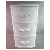 Gracious Living 3 Drawer Wicker Resin Storage