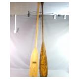 Two Vintage Style Wooden Oars