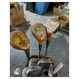 Vintage Golf Clubs With Bag